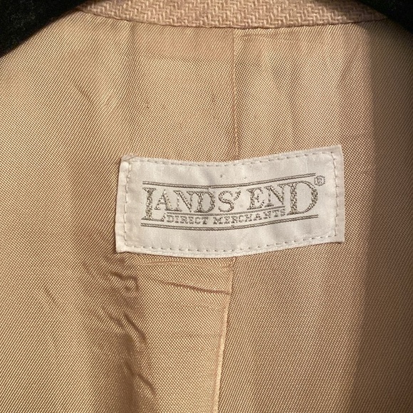 Vintage Lands end women’s blazer - 4P - tan - wool - made in USA - Picture 2 of 5